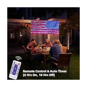 MZD8391 Luces solares de bandera estadounidense Enchufe y_3