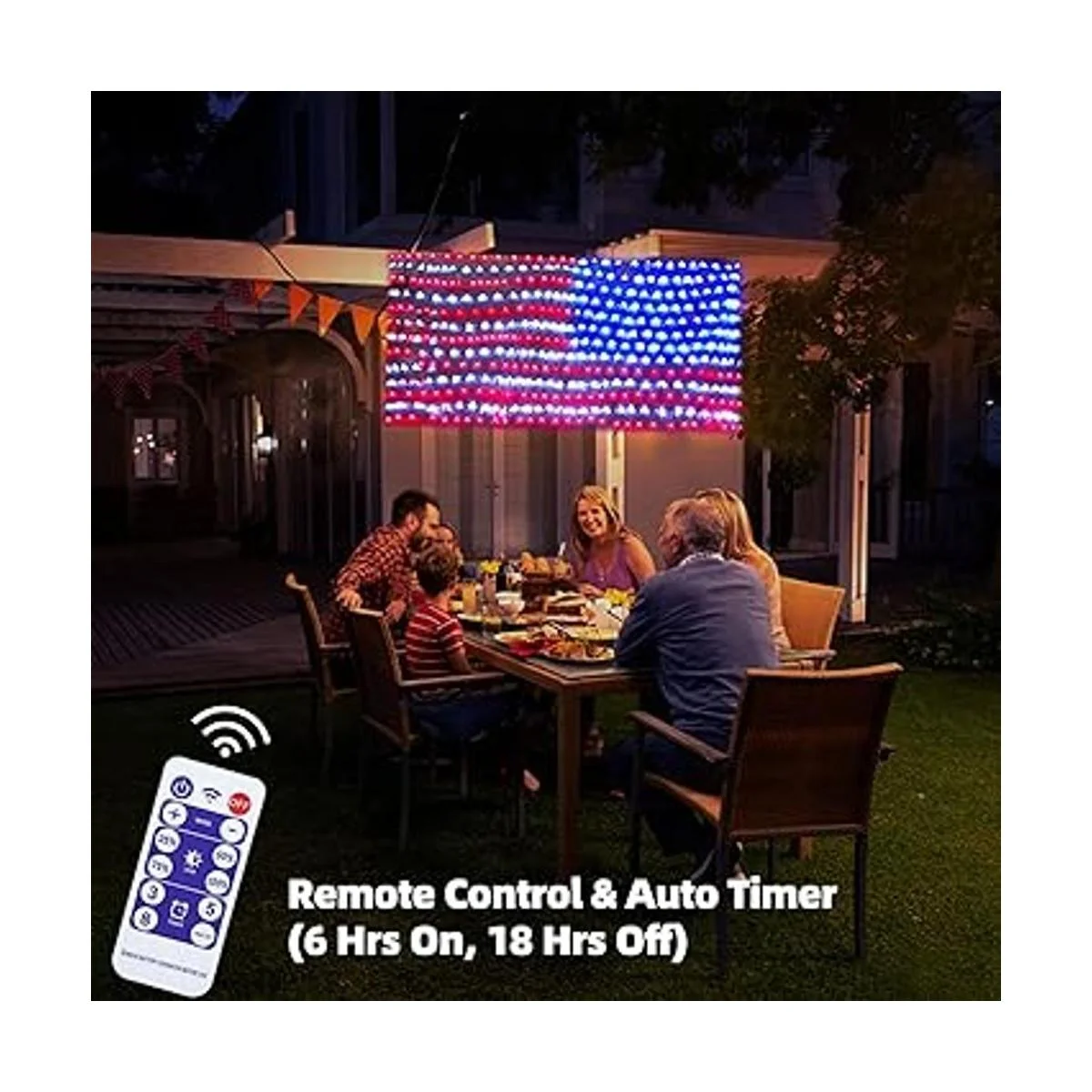 MZD8391 Luces solares de bandera estadounidense Enchufe y_3