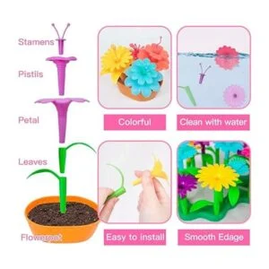 CENOVE Juguetes de construcción de jardín de flores_3