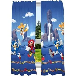 Sonic The Hedgehog Juego de cortinas para ventana de_1