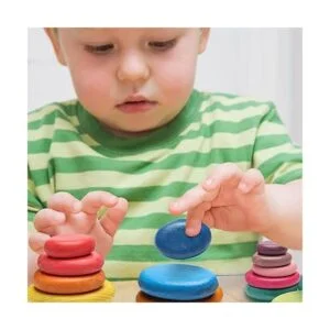 Juego de 16 piedras de madera apilables juego de_5