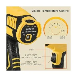 SainSmart Pistola de calor de 1800 W con ajuste de_3