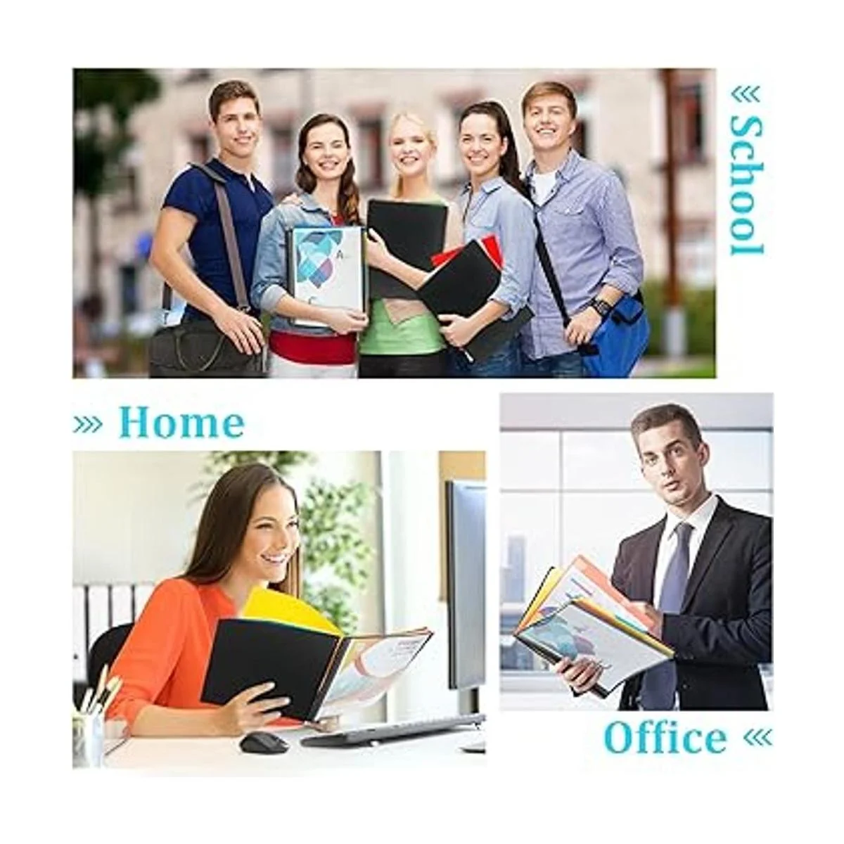 Paquete de 3 organizadores de proyectos de polietileno de_7