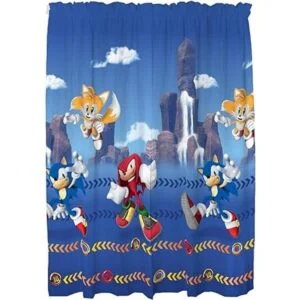 Sonic The Hedgehog Juego de cortinas para ventana de_5