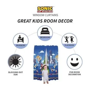 Sonic The Hedgehog Juego de cortinas para ventana de_3