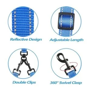 PetBonus Correa doble para perro sin enredos correa de_4