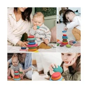 Juego de 16 piedras de madera apilables juego de_4