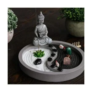 Mini kit de jardín Zen para escritorio jardín de arena de_2