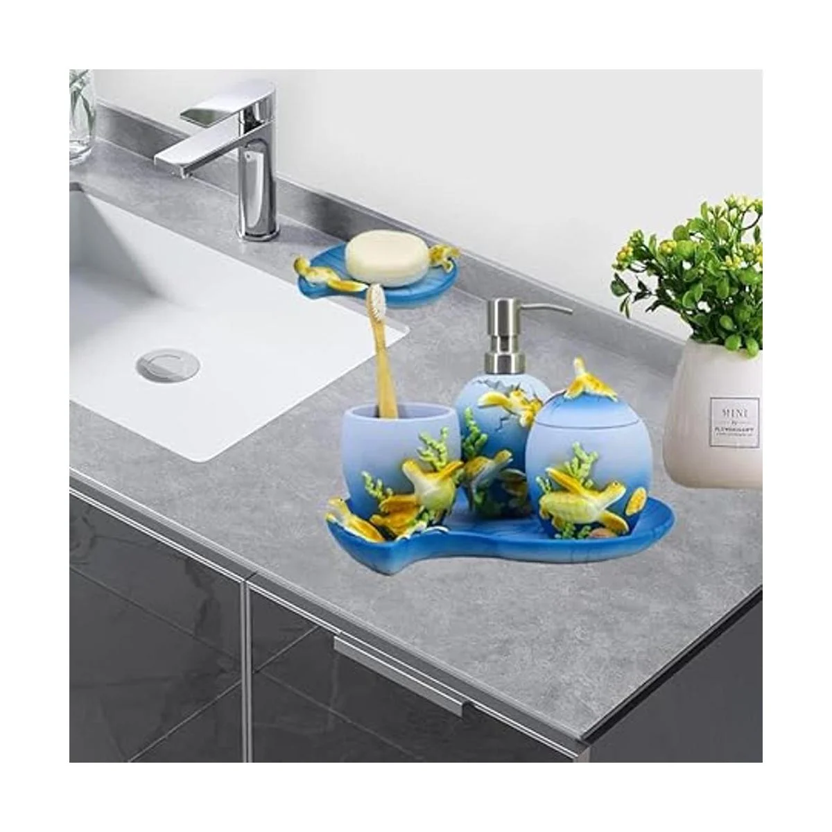 Dispensador de jabón Shanco con diseño de tortuga marina y_6