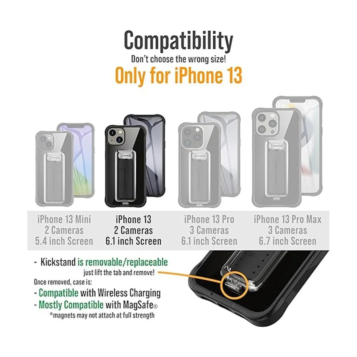 Scooch Funda para iPhone 13 con soporte agarre para_2