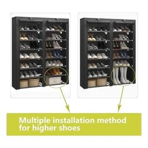 JIUYOTREE Zapatero de 7 niveles con funda a prueba de_4