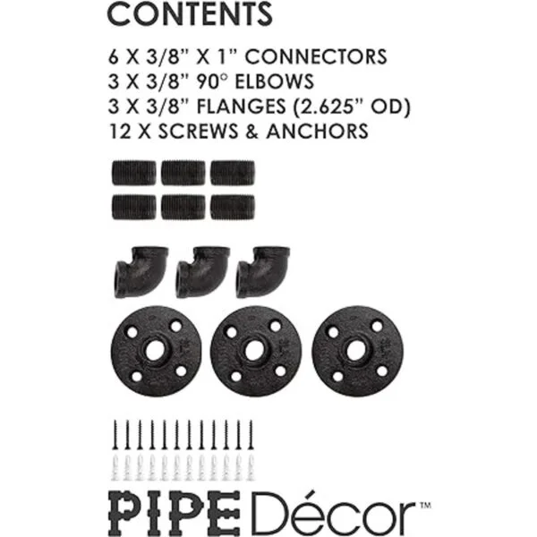 Pipe Decor Juego de ganchos para toallas y ropa_6