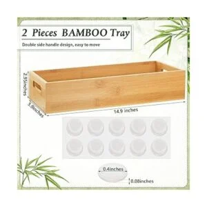 2 bandejas de bambú para tanque de inodoro organizador de_2