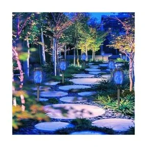 COCOMOX Luces solares azules decoraciones de Halloween al_2