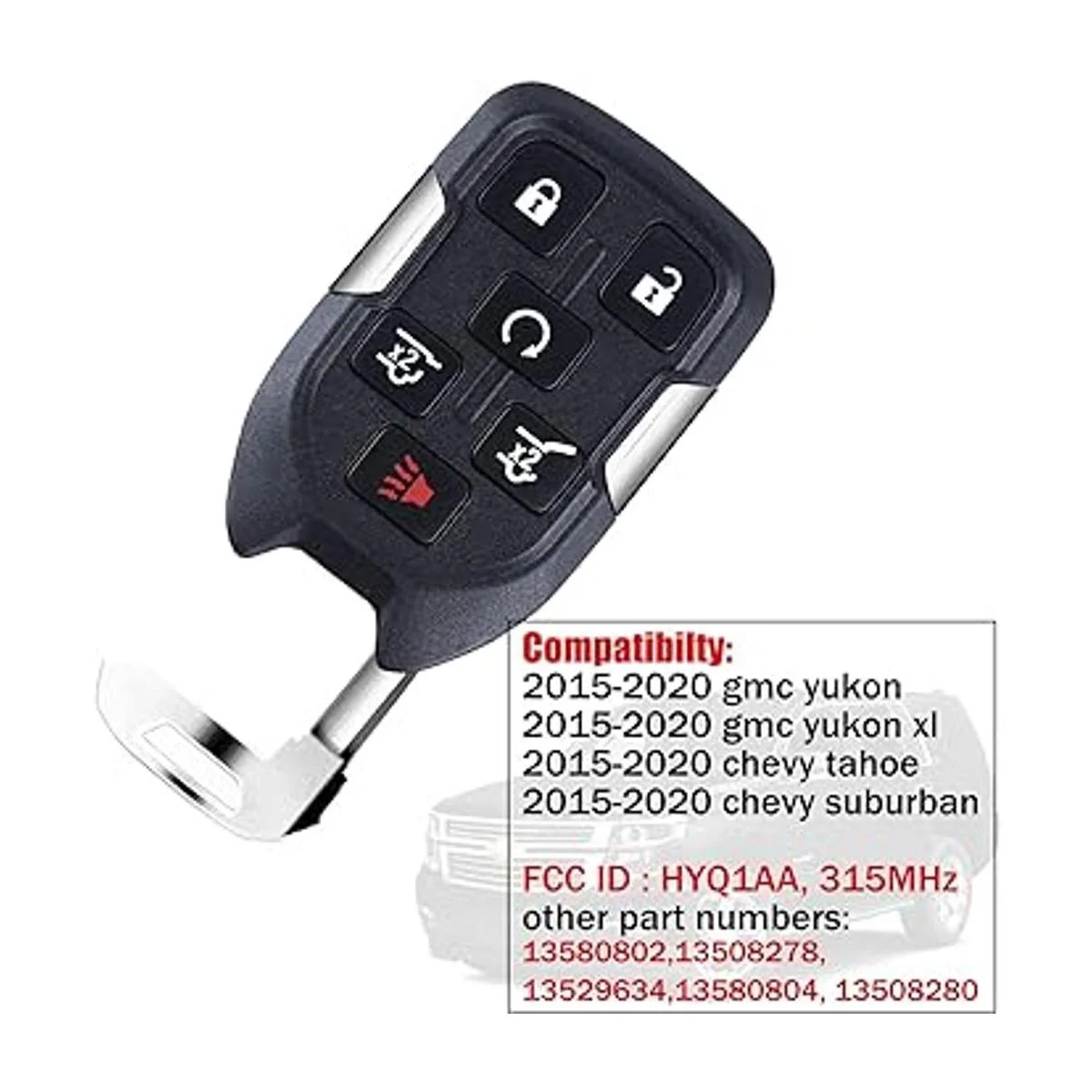 Reemplazo de FCCID HYQ1AA 315 MHz llavero de control_4