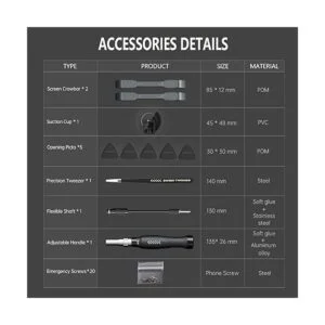 JAKEMY Juego de destornilladores de precisión kit de_6