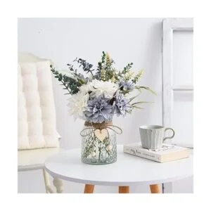 COZZI CODI Flores falsas con jarrón flores azules_5