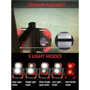 Luz de trabajo LED recargable 2500 lm 30 W luces de_3