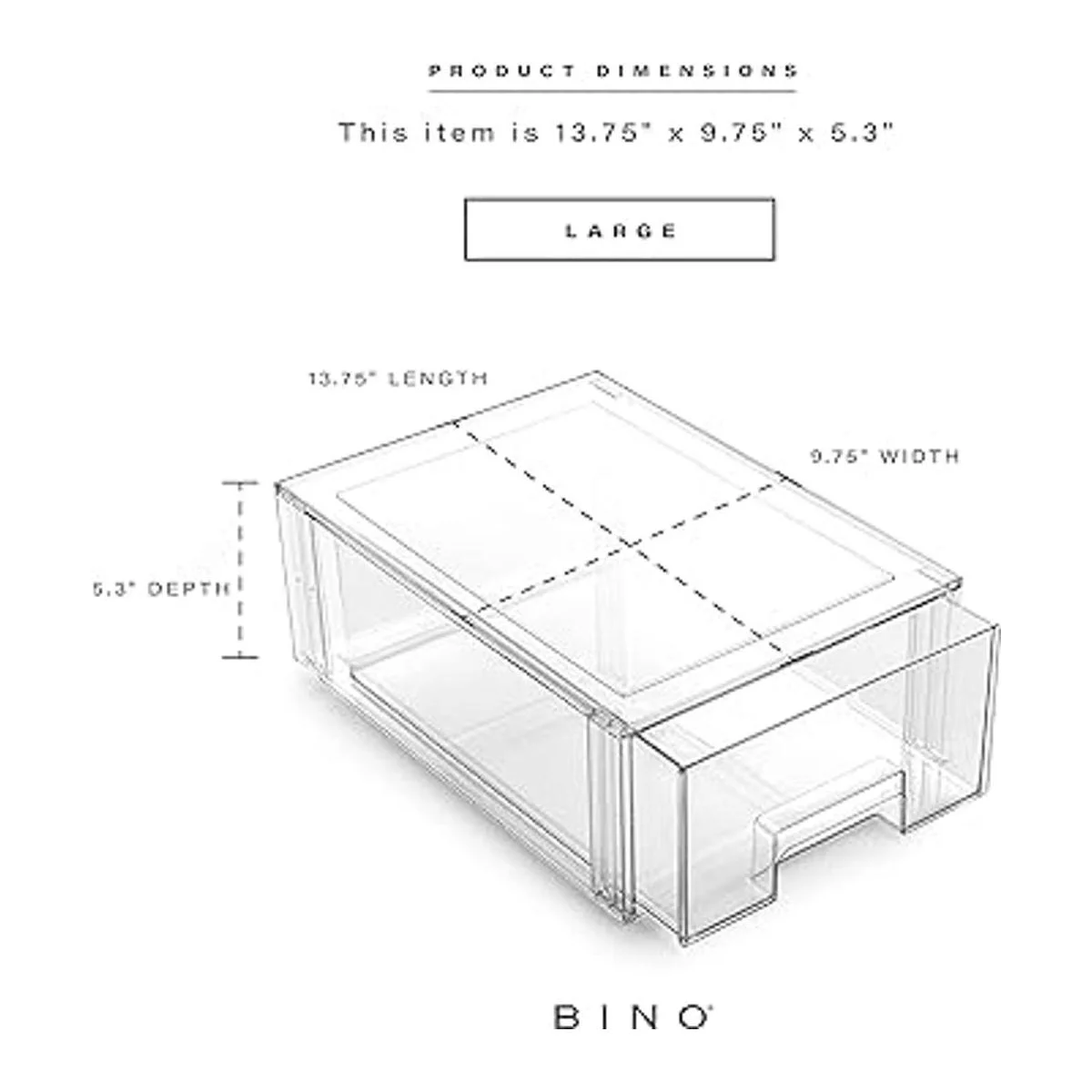 BINO Cajón de almacenamiento apilable Colección The_3