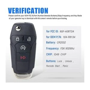 Keymall Mando a distancia sin llave para Ford_3