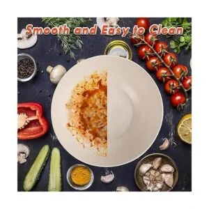 Ensaladera grande con tapa juego de cuencos de fibra de_4