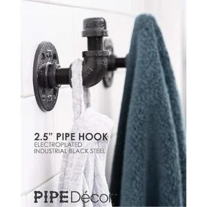 Pipe Decor Juego de ganchos para toallas y ropa_2