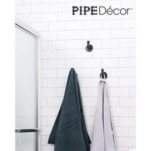 Pipe Decor Juego de ganchos para toallas y ropa_5