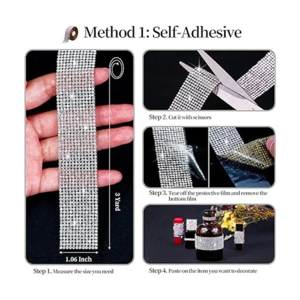 Locacrystal Cinta de diamantes de imitación de cristal_3