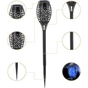 COCOMOX Luces solares azules decoraciones de Halloween al_7