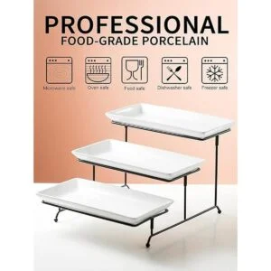 Gomakren Soporte para servir de 3 niveles platos de_2