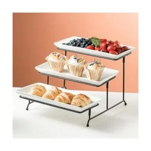 Gomakren Soporte para servir de 3 niveles platos de_4