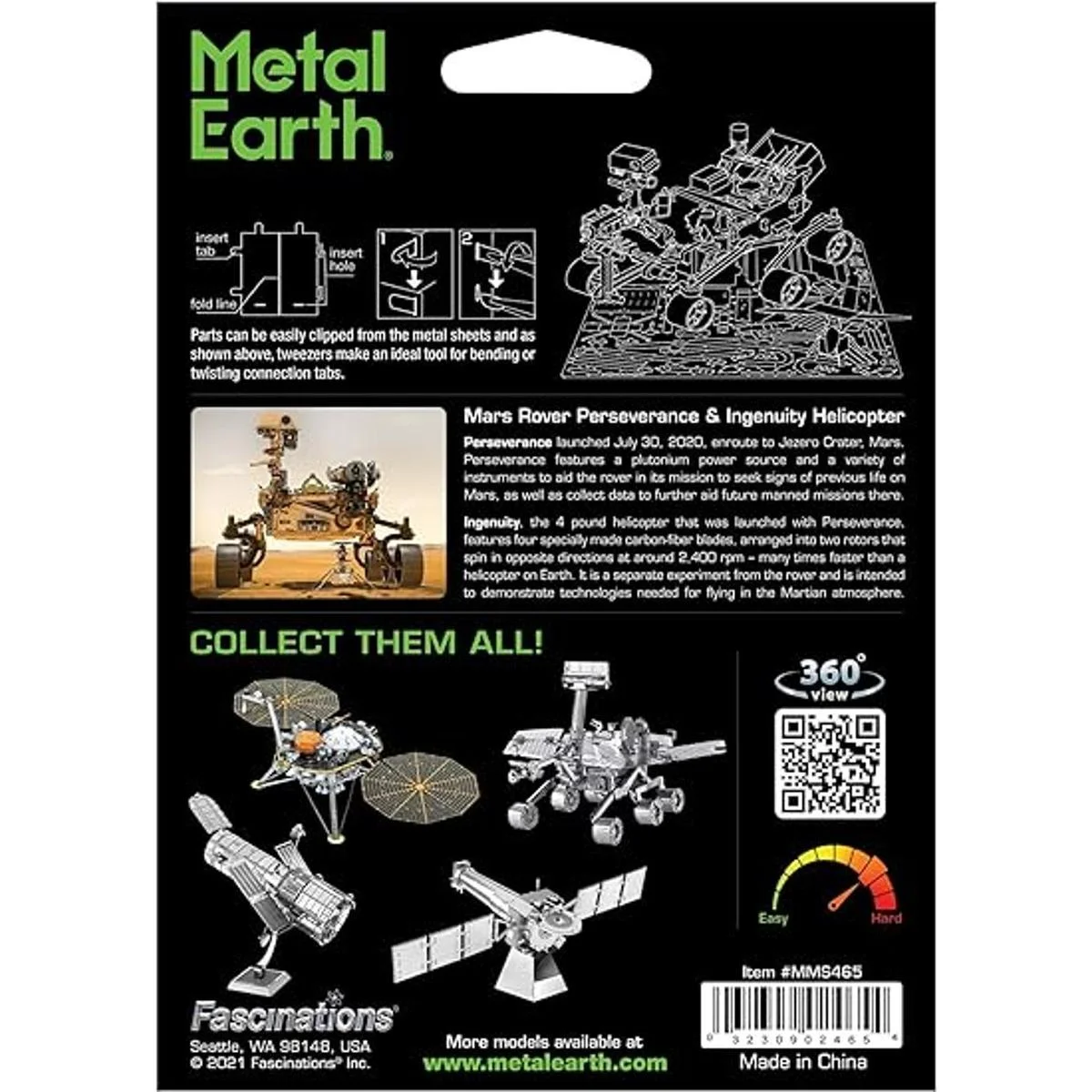 Metal Earth Mars Rover Perseverance Ingenuity Helicopter_7