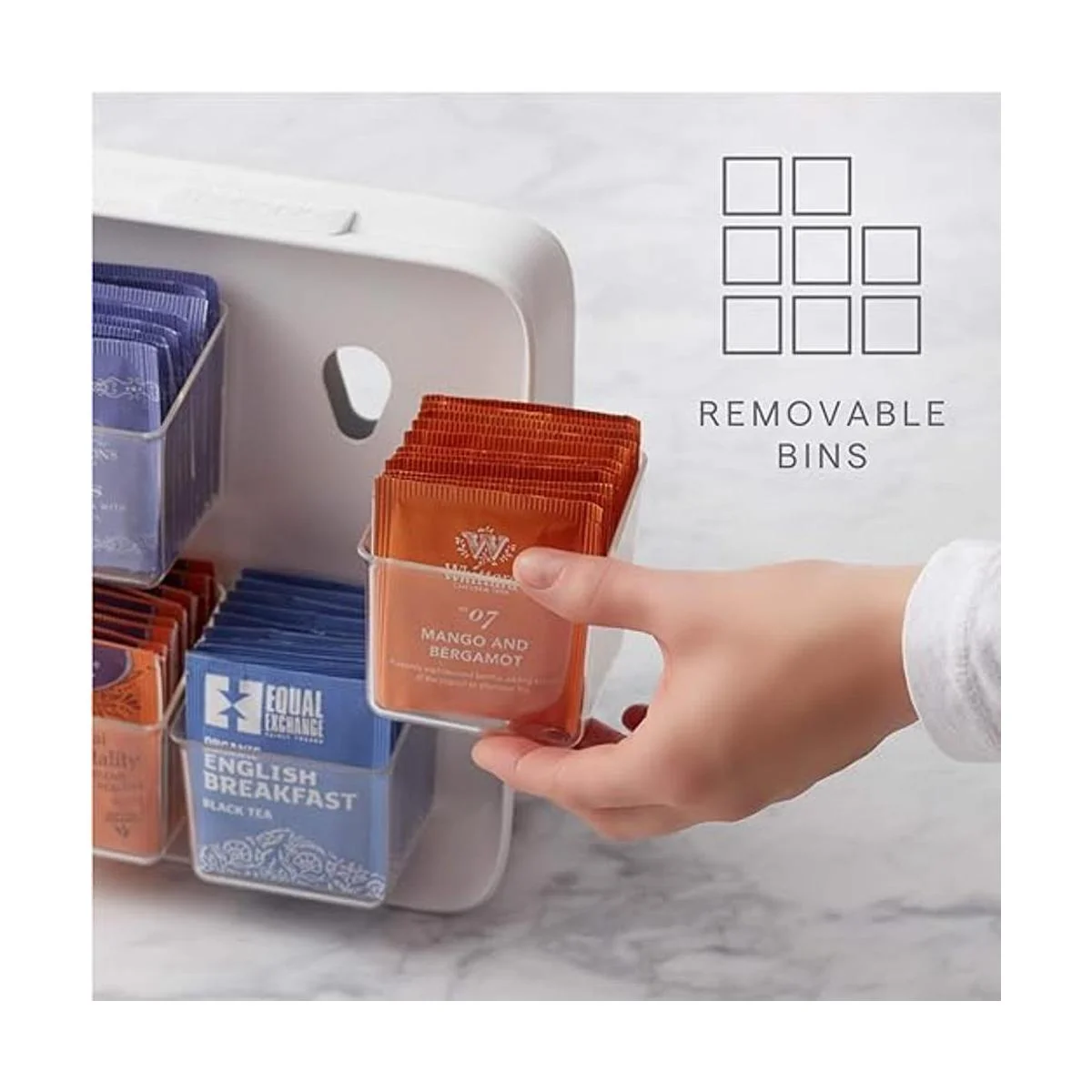 YouCopia Organizador de té TeaStand 120 bolsas_5