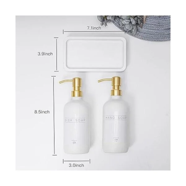 Janxin Dispensador de jabón de vidrio para cocina con_6