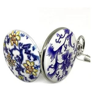 Zolohoni Reloj de bolsillo de acero inoxidable mecánico a_3