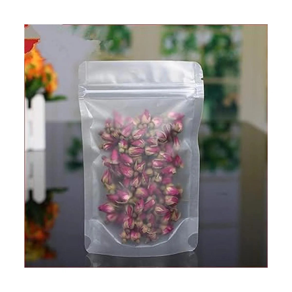 Paquete de 100 bolsas resellables de pie con cierre de_5