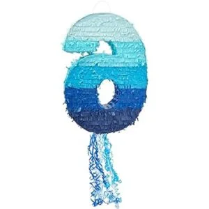 Piñata número 6 para fiesta de cumpleaños número 6 color_3