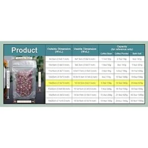 Paquete de 100 bolsas resellables de pie con cierre de_3