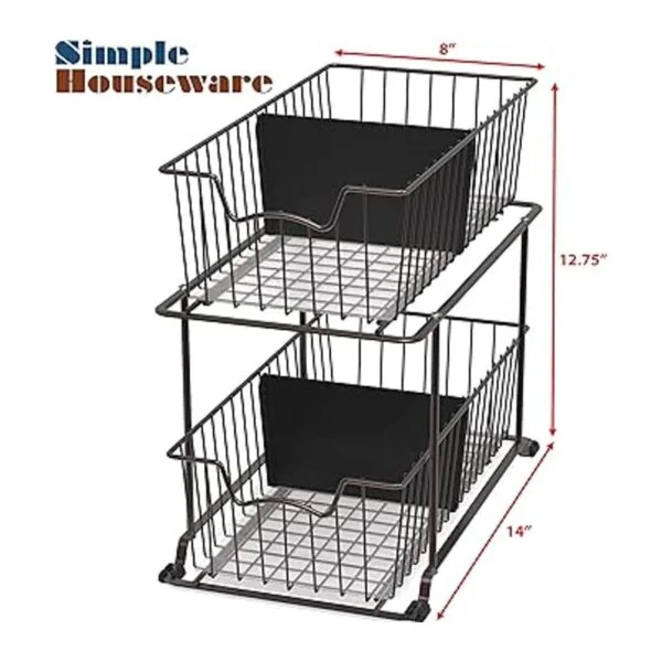 SimpleHouseware Organizador de cajones de alambre de 2_3
