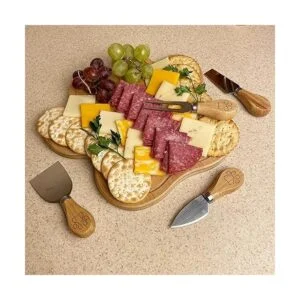 Pet Fit For Life Paw Shaped Bamboo Wood Serving Board_6