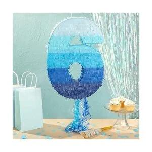 Piñata número 6 para fiesta de cumpleaños número 6 color_2