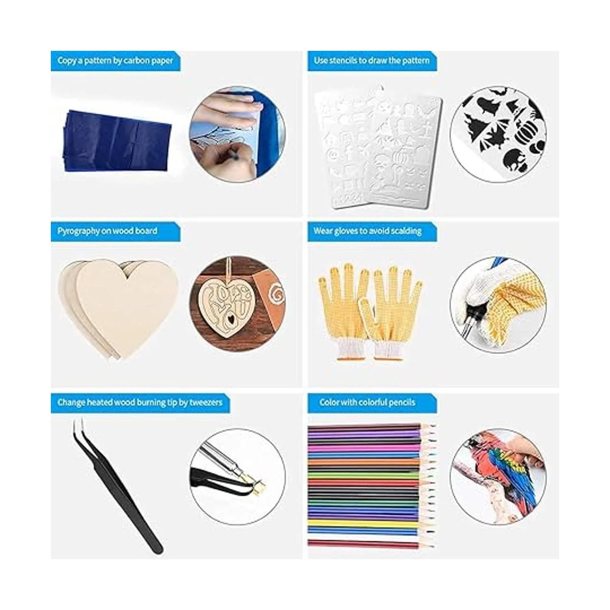 Kit de quema de madera 113 piezas herramienta_5