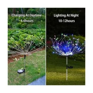 Paquete de 4 luces solares de fuegos artificiales para_6