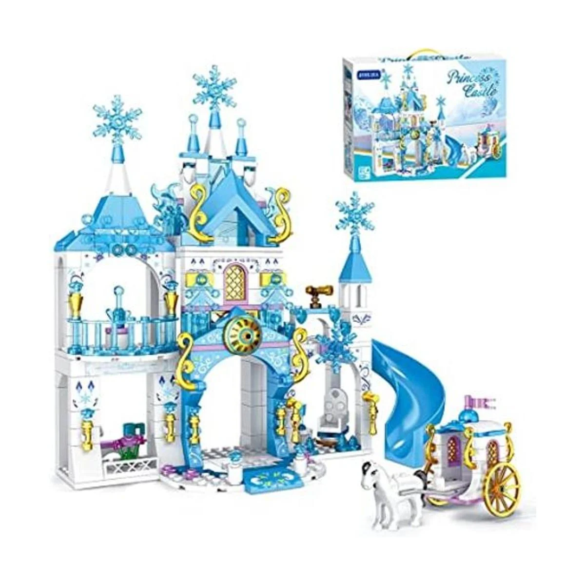 LEYI Juego de bloques de construcción de castillo de_1