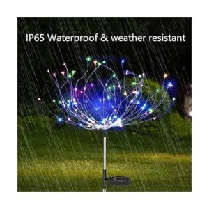 Paquete de 4 luces solares de fuegos artificiales para_5