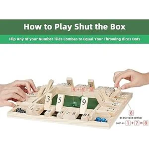 ApudArmis Juego de mesa grande de madera con dados de 4_6