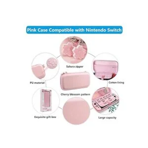 OLDZHU Pink Travel Carrying Case Accessories Kit_2