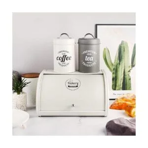 SOUJOY Caja de pan envase de pan vintage para encimera de_7