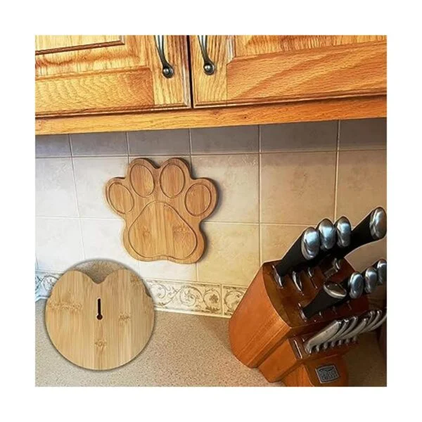 Pet Fit For Life Paw Shaped Bamboo Wood Serving Board_4