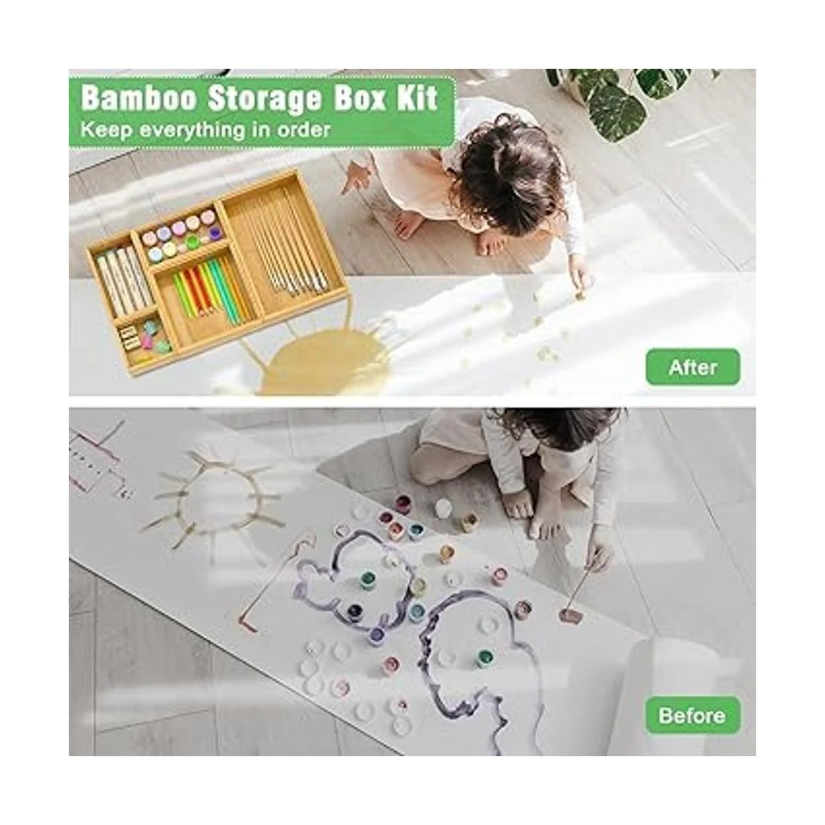 Caja de almacenamiento organizadora de cajones de bambú_3